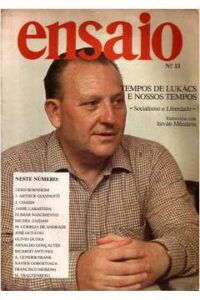 Revista Ensaio nº 13 de 1984, que traz uma entrevista especial com Mészáros e uma foto do autor na capa